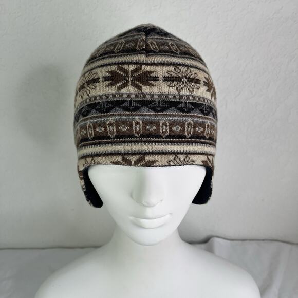 Turtle Fur Nordic Fair Isle Merino Wool Chullo Peruvian style Hat, Fall, Winter - Picture 1 of 9